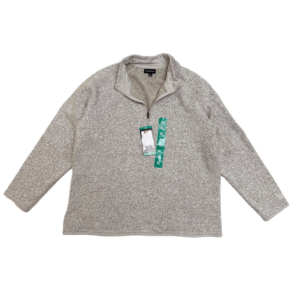 Womens Stormpack Fleece Heather Beige Long Sleeve- Size XL - 1/4 Zip NWT